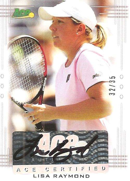 LISA RAYMOND - LEAF ACE AUTHENTIC 2013 - "CERTIFIED AUTOGRAPH" CARD BA-LR1 32 of 35