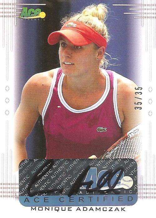 MONIQUE ADAMCZAK - LEAF ACE AUTHENTIC 2013 - `CERTIFIED AUTOGRAPH` CARD BA-MA1 35 of 35