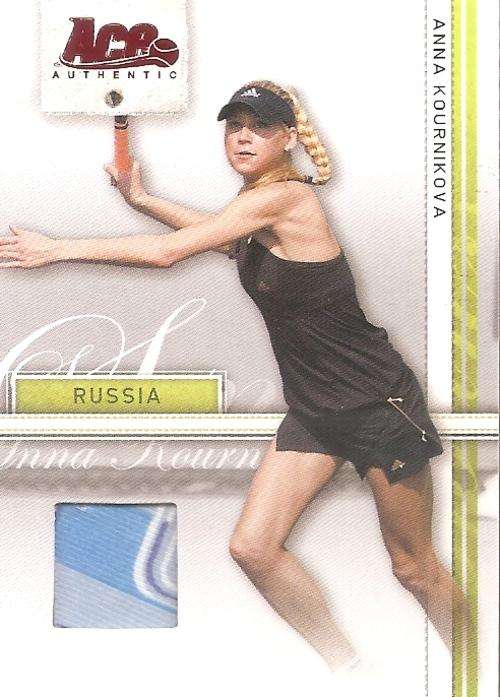 ANNA KOURNIKOVA - ACE AUTHENTIC 2007 - AUTHENTIC "BLUE MEMORABILIA "CARD