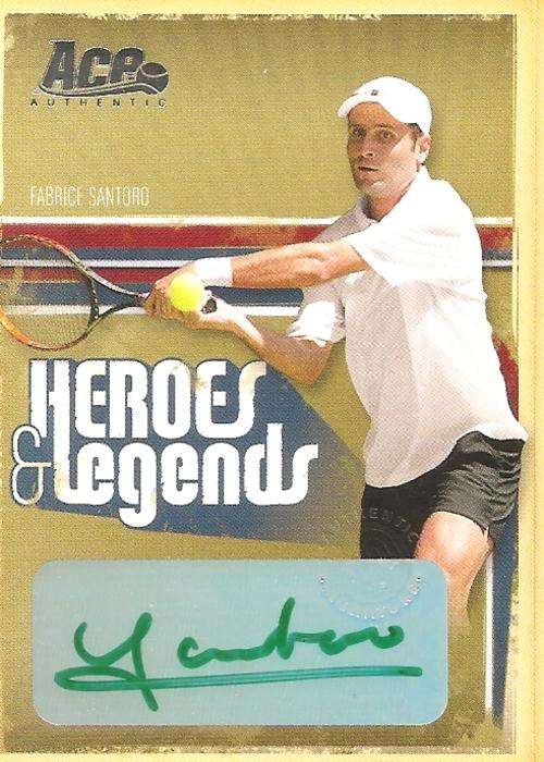 FABRICE SANTORO - ACE AUTHENTIC 06 "HEROES&LEGENDS" - CERTIFIED "SILVER AUTOGRAPH" CARD 39 of 275