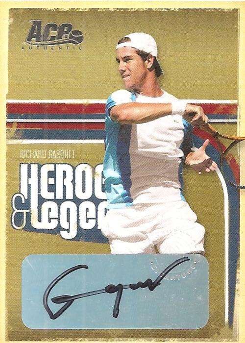 RICHARD GASQUET - ACE AUTHENTIC 06 "HEROES&LEGENDS" - CERTIFIED "SILVER AUTOGRAPH" CARD 71 of 275