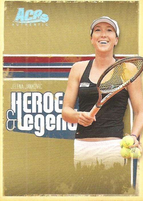 JELENA JANKOVIC - ACE AUTHENTIC 06 "HEROES&LEGENDS" - "HOLOFOIL" CARD 42 - 28/100