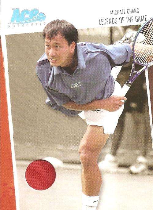 MICHAEL CHANG - ACE AUTHENTIC 06 "LEGENDS of the GAME" -  RARE "SILVER MEMORABILIA" CARD 301 of 500