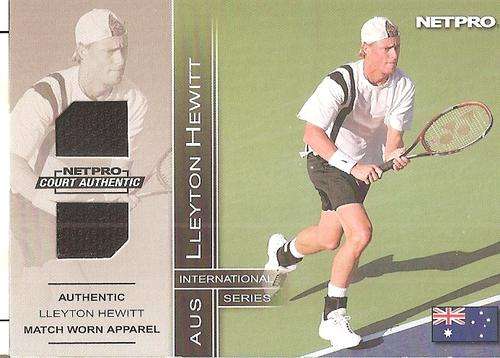 LLEYTON HEWITT - NETPRO 2003 -  RARE "DUAL JERSEY MEMORABILIA" CARD 3D