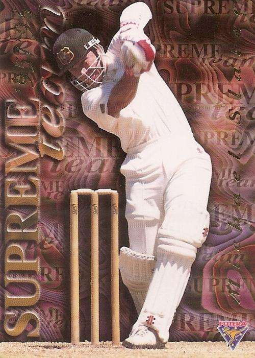 MICHAEL SLATER - 96 FUTERA CRICKET - "SUPREME TEAM" INSERT CARD ST1 2978 of 7000