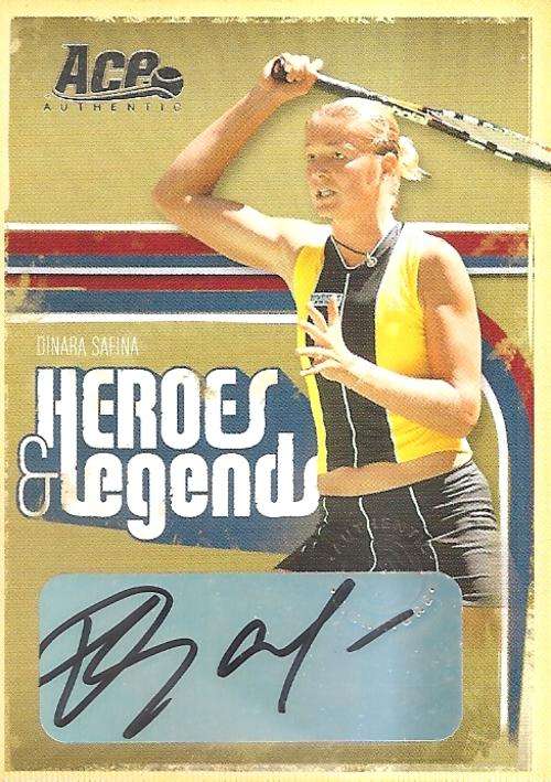 DINARA SAFINA - ACE AUTHENTIC 06 "HEROES&LEGENDS" - CERTIFIED "SILVER AUTOGRAPH" CARD 175 of 175