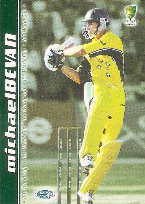AUSTRALIA `CRICKET` 2003/04 COLLECTION - MICHAEL BEVAN `WORLD CUP SQUAD` CARD WC3