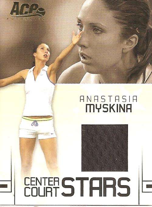 ANASTACIA MYSKINA  - ACE 06 "CENTER COURT STARS" -  RARE "BLACK JERSEY MEMORABILIA" CARD CC1