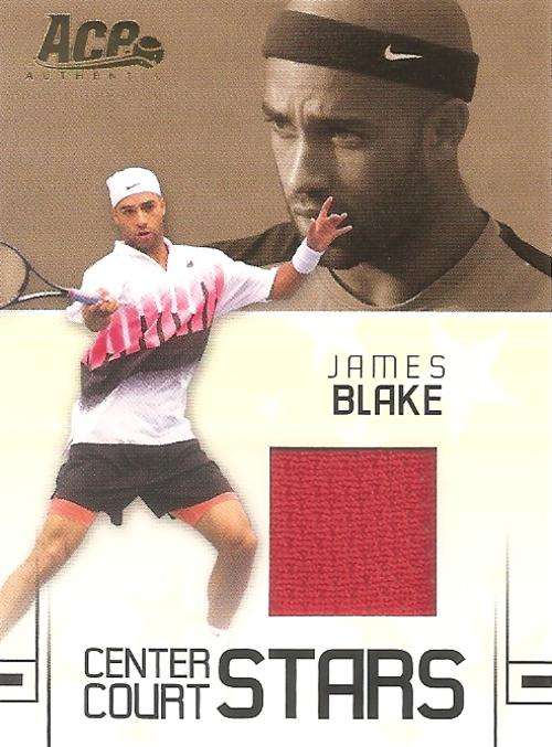 JAMES BLAKE - ACE 06 "CENTER COURT STARS" -  RARE "MAROON JERSEY MEMORABILIA" CARD CC9