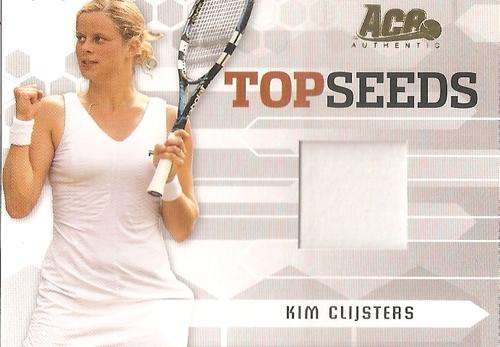 KIM CLITJERS - ACE AUTHENTIC 2005 -  RARE "TOP SEEDS""JERSEY MEMORABILIA" CARD TS4