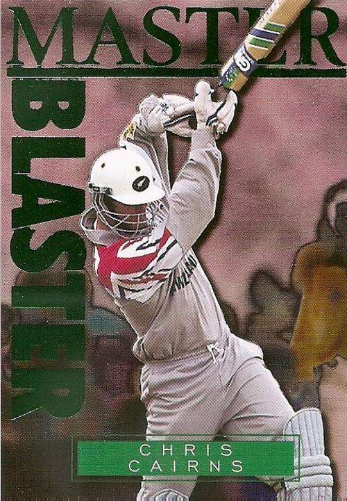 CHRIS CAIRNS - 96 NZ "HIGH VELOCITY CRICKET - "GREEN FOIL" INSERT CARD 1 of 11