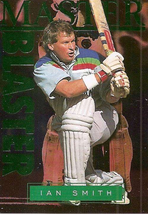 IAN SMITH - 96 NZ "HIGH VELOCITY CRICKET - "GREEN FOIL" INSERT CARD 11 of 11