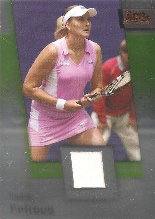 NADIA PETROVA - ACE 07 "GRAND SLAM II" - CERTIFIED BRONZE "WHITE MEMORABILIA" CARD JC15