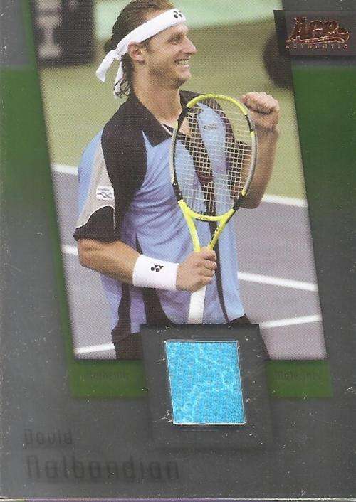 DAVID NALBANDIAN - ACE 07 "GRAND SLAM II" - CERTIFIED BRONZE "BLUE MEMORABILIA" CARD JC5