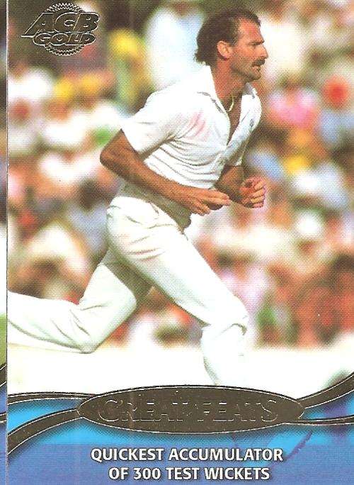 DENNIS LILLEE - 2000 TOPPS CRICKET - "GREAT FEATS" INSERT CARD GF2