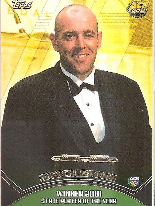 DARREN LEHMANN - 2000 TOPPS CRICKET - "AWARDS" INSERT CARD A5