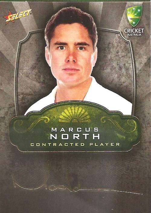 MARCUS NORTH - SELECT 09/10 CRICKET - "GOLD SIGNATURE" INSERT CARD FS20