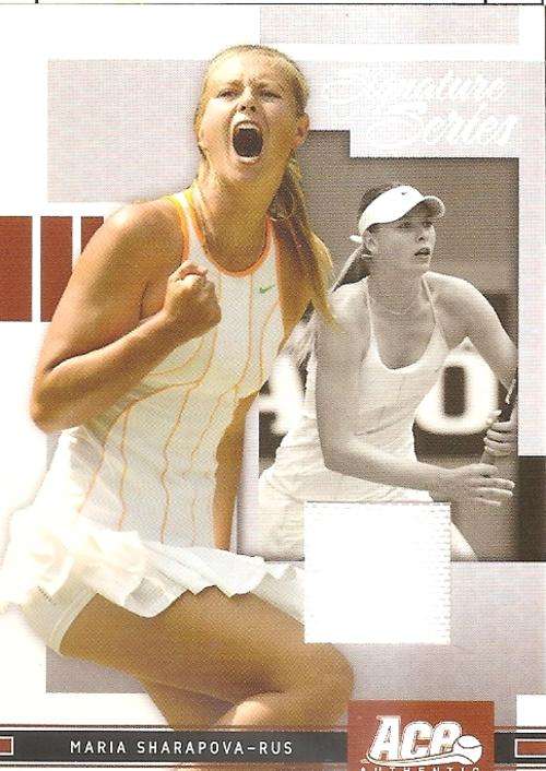 MARIA SHARAPOVA - ACE AUTHENTIC 2005 -  RARE `PRE-LAUNCH` `SIGNATURE SERIES``JERSEY MEMO` CARD AA