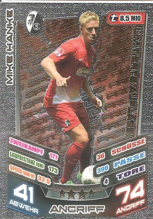 MATCH ATTAX "BUNDESLIGA" 2014 - MIKE HANKE "LIMITED EDITION" CARD L7