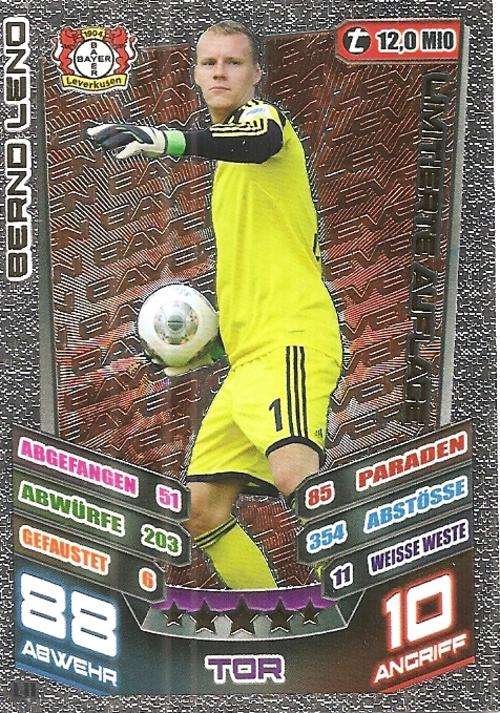 MATCH ATTAX "BUNDESLIGA" 2014 - BERND LENO "LIMITED EDITION" CARD L11
