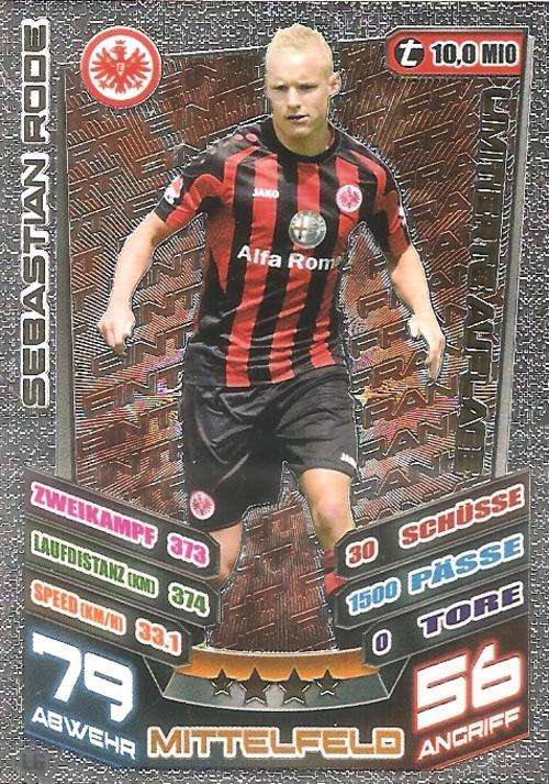 MATCH ATTAX "BUNDESLIGA" 2014 - SEBASTIAN RODE "LIMITED EDITION" CARD L6
