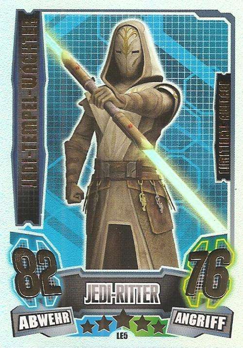 JEDI TEMPEL WACHTER - TOPPS `STAR WARS F/ATTAX SERIES IV` 2013  - `LIMITED EDITION`CARD L5 - GERMAN