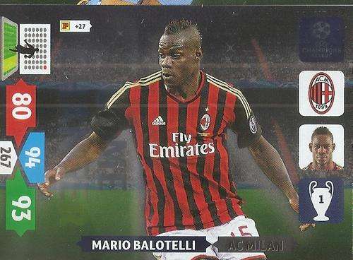 CHAMPIONS LEAGUE  2013/14 ADRENALYN XL - MARIO BALOTELLI "GAME CHANGER" CARD