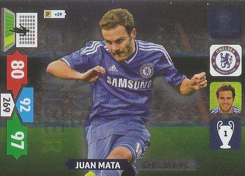 CHAMPIONS LEAGUE  2013/14 ADRENALYN XL - JUAN MATA "GAME CHANGER" CARD