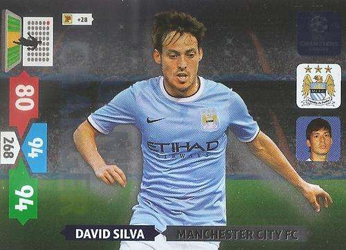 CHAMPIONS LEAGUE  2013/14 ADRENALYN XL - DAVID SILVA "GAME CHANGER" CARD