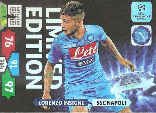 LORENZO INSIGNE - PANINI CHAMPIONS LEAGUE 2013/14 -  `LIMITED EDITION` TRADING CARD