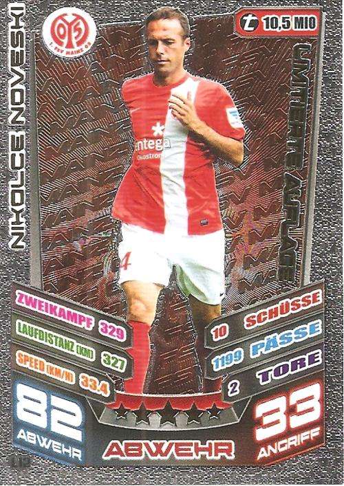 MATCH ATTAX "BUNDESLIGA" 2014 - NIKOLCE NOVESKI "LIMITED EDITION" CARD L12