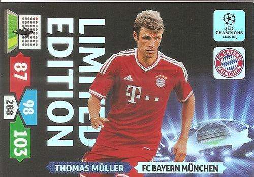 THOMAS MULLER - PANINI CHAMPIONS LEAGUE 2013/14 -  `LIMITED EDITION` TRADING CARD