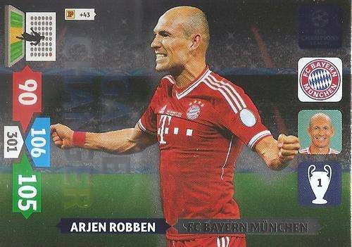 CHAMPIONS LEAGUE  2013/14 ADRENALYN XL - ARJEN ROBBEN "GAME CHANGER" CARD