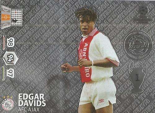 EDGAR DAVIDS - PANINI CHAMPIONS LEAGUE 2013/2014 -  RARE `LEGEND` FOIL TRADING CARD