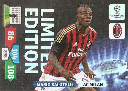 MARIO BALOTELLI - CHAMPIONS LEAGUE 2013/14  - `LIMITED EDITION` TRADING CARD