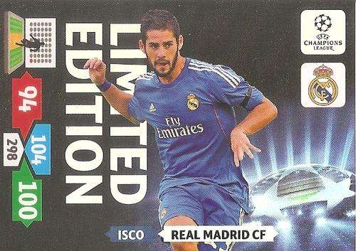 ISCO - PANINI CHAMPIONS LEAGUE  2013/14 - RARE  `LIMITED EDITION` TRADING CARD