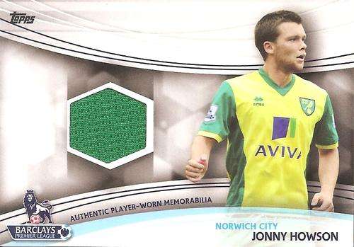JONNY HOWSON - TOPPS `PREMIER GOLD` 2013/14 - AUTHENTIC `WORN MEMORABILIA` CARD JR-JHO