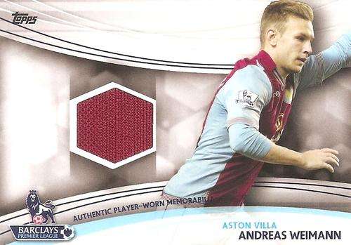 ANDREAS WEIMANN - TOPPS `PREMIER GOLD` 2013/14 - AUTHENTIC `WORN MEMORABILIA` CARD JR-AW