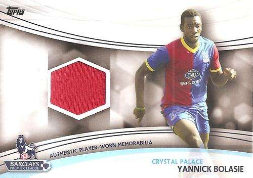 YANNICK BOLASIE - TOPPS `PREMIER GOLD` 2013/14 - AUTHENTIC `WORN MEMORABILIA` CARD JR-YB