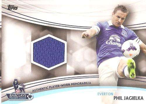 PHIL JAGIELKA - TOPPS `PREMIER GOLD` 2013/14 - AUTHENTIC `WORN MEMORABILIA` CARD JR-PJ