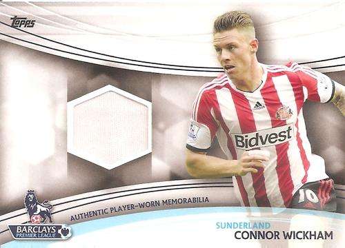 CONNOR WICKHAM - TOPPS `PREMIER GOLD` 2013/14 - AUTHENTIC  `WORN MEMORABILIA` CARD JR-CW