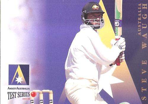 STEVE WAUGH - 1996 FUTERA CRICKET "ANSETT SERIES"  - INSERT CARD AA2