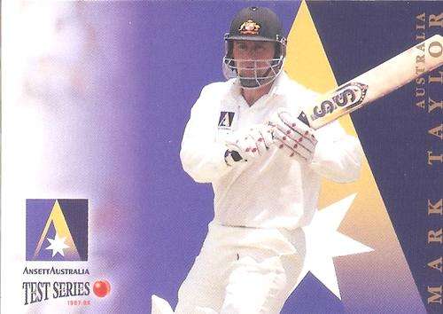 MARK TAYLOR - 1997 FUTERA CRICKET "ANSETT SERIES"  - INSERT TRADING CARD AA1