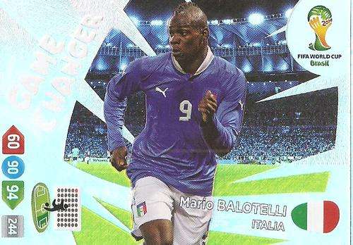 MARIO BALOTELLI - PANINI `FIFA WORLD CUP 2014` COLLECTION -  `GAME CHANGER` FOIL TRADING CARD
