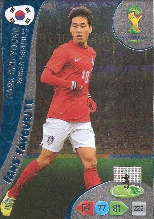 WORLD CUP 2014 ADRENALYN XL - PARK CHU YOUNG "FANS FAVOURITE" CARD
