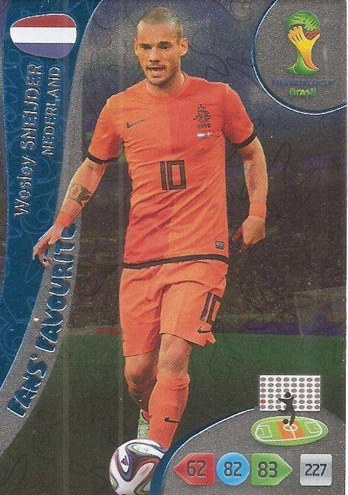 WORLD CUP 2014 ADRENALYN XL -WESLEY SNEIDJER "FANS FAVOURITE" CARD