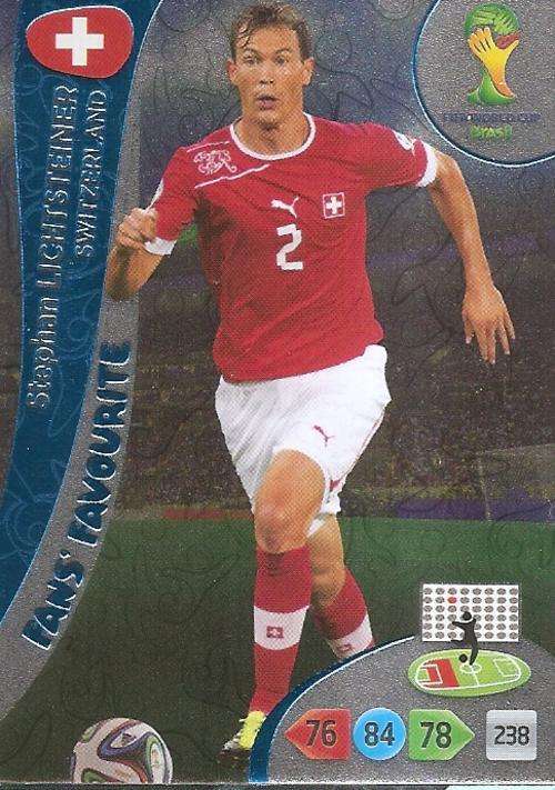 WORLD CUP 2014 ADRENALYN XL - STEPHAN LICHTSTEINER "FANS FAVOURITE" CARD