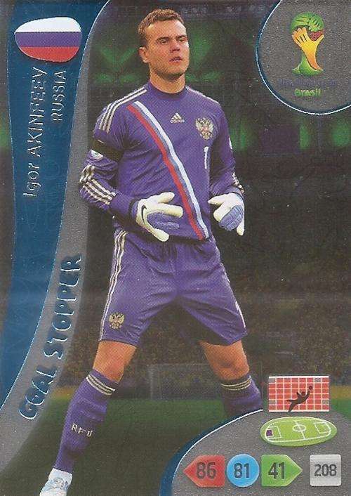 WORLD CUP 2014 ADRENALYN XL - IGOR AKINFEEV "GOAL STOPPER" CARD