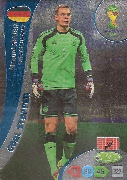 WORLD CUP 2014 ADRENALYN XL - MANUEL NEUER "GOAL STOPPER" CARD