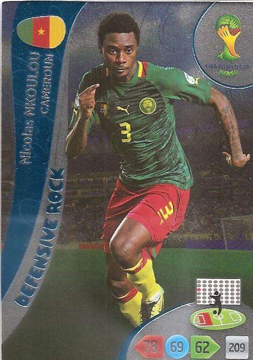 WORLD CUP 2014 ADRENALYN XL - NICOLAS NKOULOU "DEFENSIVE ROCK" CARD